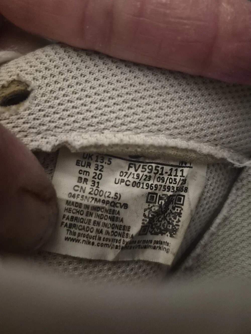 Nike Air Force 1 GS White Sneakers Youth 1